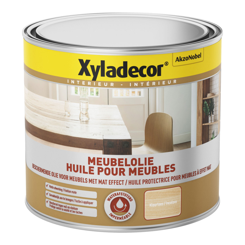 Huile pour meubles intérieurs effet mat 0,5 L XYLADECOR