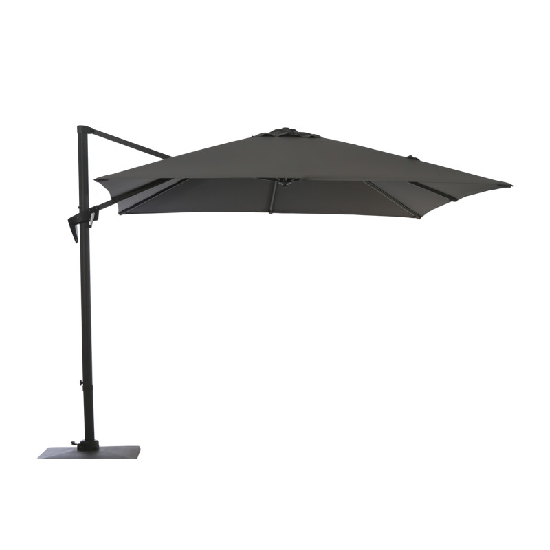 Parasol déporté inclinable Roma 300 x 300 cm gris