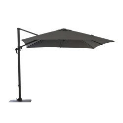 Parasol déporté inclinable Roma 300 x 400 cm gris