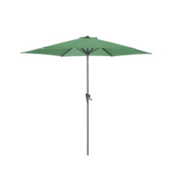Parasol droit inclinable vert avec manivelle Ø 300 cm