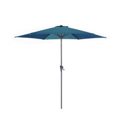 Parasol droit inclinable bleu avec manivelle Ø 300 cm