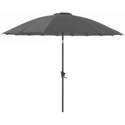 Parasol droit inclinable Pagode Ø 300 cm gris