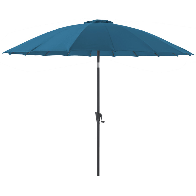 Parasol droit inclinable Pagode Ø 300 cm bleu