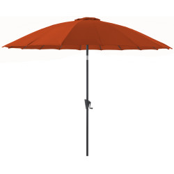 Parasol droit inclinable Pagode Ø 300 cm paprika