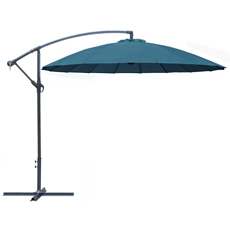 Parasol déporté inclinable Pagode Ø 300 cm bleu