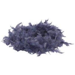 Boa plumes duvet gris foncé 180cm – Déco festive