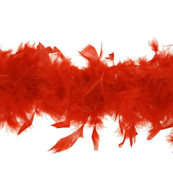 Boa en plumes rouge 180 cm – Déco festive