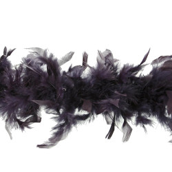 Boa de plumes et duvet aubergine 180 cm – Déco festive