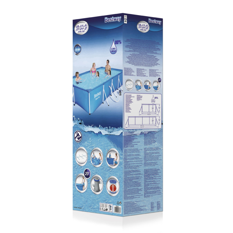 Piscine Steel Pro 4 x 2,11 x 0,81 m BESTWAY Piscine Steel Pro 4 x 2,11 x 0,81 m BESTWAY