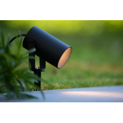 Spot extérieur LED Taylor noir – Éclairage puissant | LUCIDE

