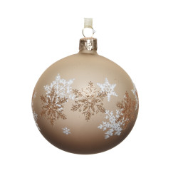 Boule de Noël Verre Flocons Ø 8 cm – Déco Festive | DECORIS