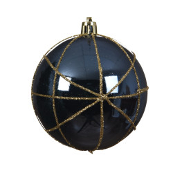 Boule de Noël pailletée Tissé doré Ø 8 cm – Festive | DECORIS