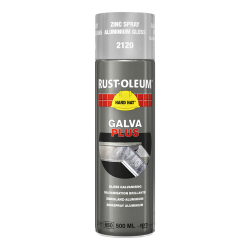 Peinture de galvanisation Hard Hat aluminium brillante 0,5 L RUST-OLEUM