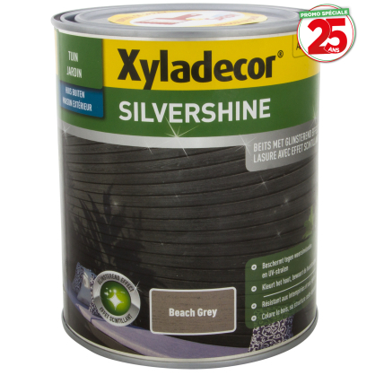 Lasure pour bois extérieur Silvershine classic grey 1 L XYLADECOR