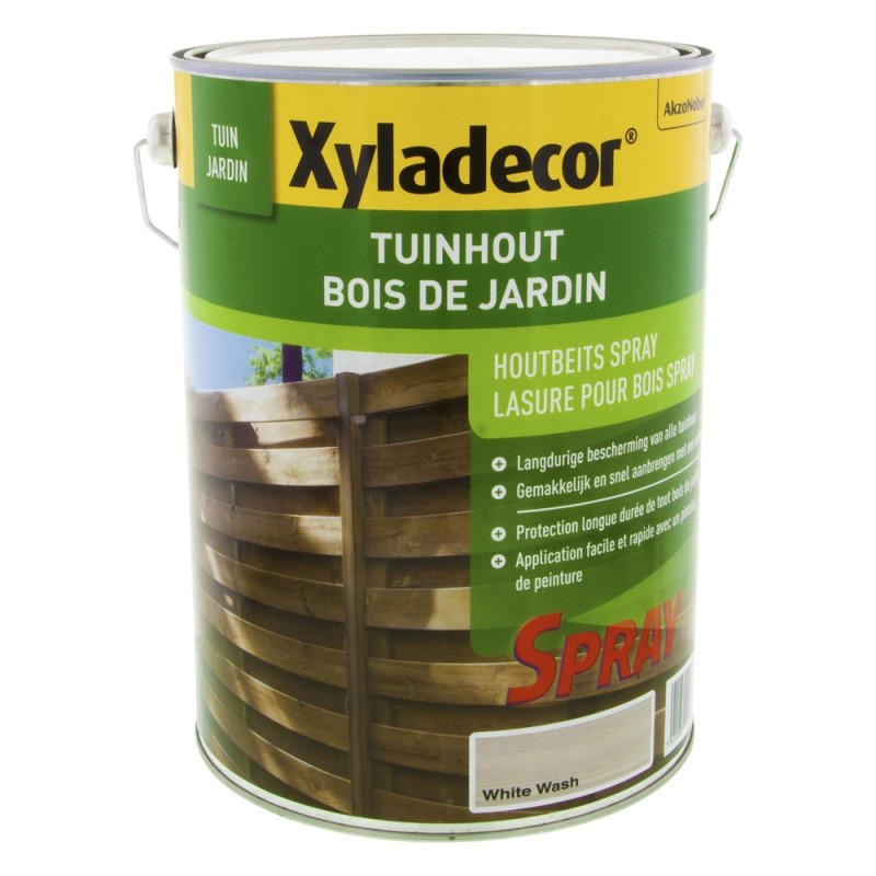 Lasure bois de jardin Spray blanche 5 L XYLADECOR