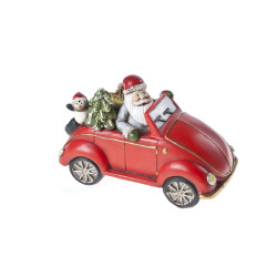 Voiture rouge du Père Noël en céramique – déco festive | COSY@HOME