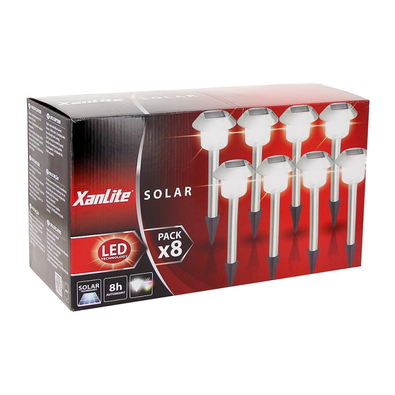 Balise LED Solaire XANLITE 8 pièces – Éclairage Jardin | XANLITE Balise LED Solaire XANLITE 8 pièces – Éclairage Jardin | XANLITE