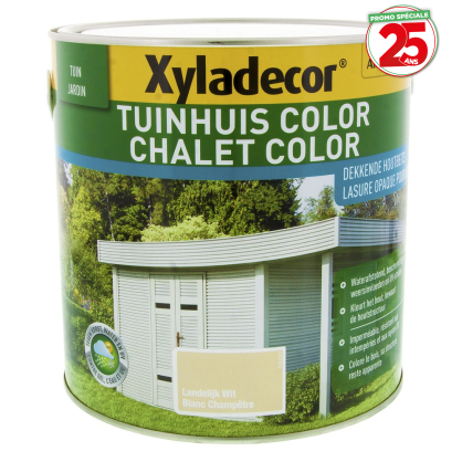 Lasure pour bois Chalet Color blanc champêtre 2,5 L XYLADECOR