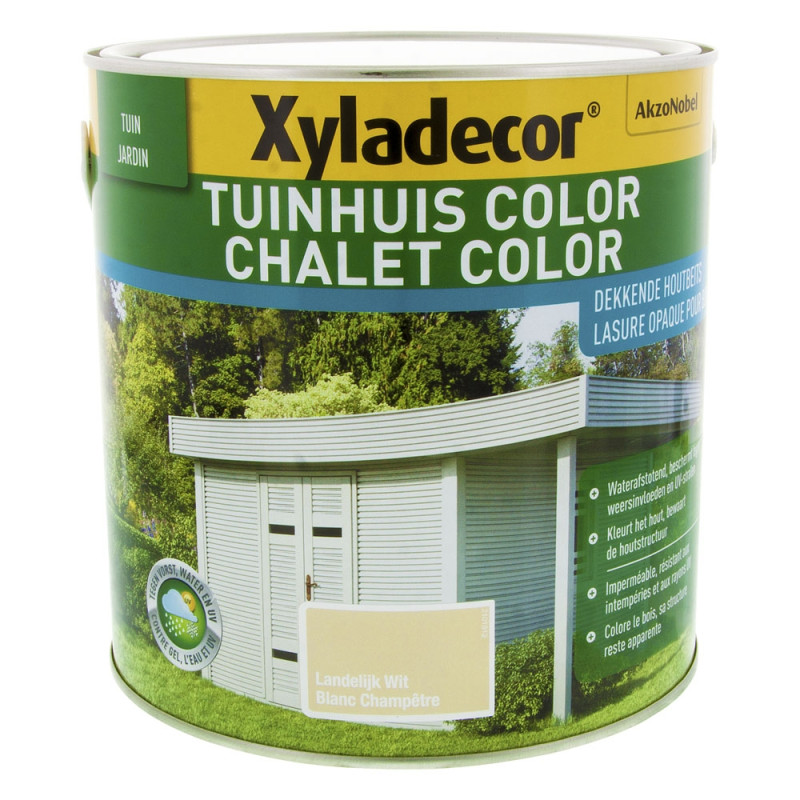 Lasure pour bois Chalet Color blanc champêtre 2,5 L XYLADECOR