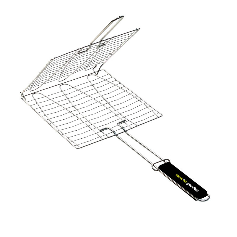 Grille de cuisson spéciale poisson pour barbecue 28 x 28 cm COOK'IN GARDEN