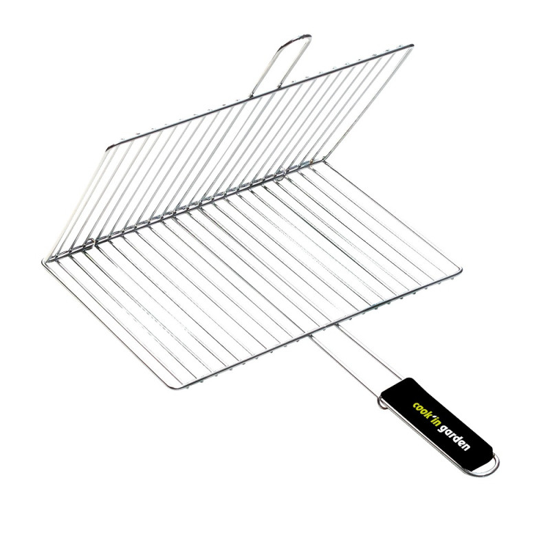 Grille de cuisson double pour barbecue 40 x 30 cm COOK'IN GARDEN