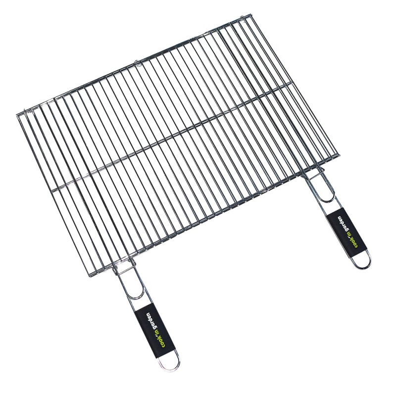 Grille de cuisson double pour barbecue 60 x 40 cm COOK'IN GARDEN