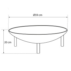 Brasero Junto Ø 59 x 20 cm COOK'iN GARDEN