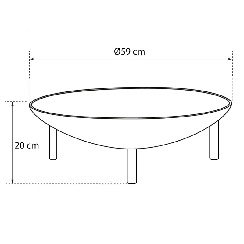 Brasero Junto Ø 59 x 20 cm COOK'iN GARDEN
