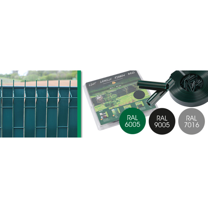 Lanière pour clôture avec clips 48 mm vert GIARDINO Lanière pour clôture avec clips 48 mm vert GIARDINO