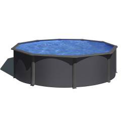 Piscine anthracite Ø 3,7 x 1,22 m GRE