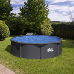 Piscine anthracite Ø 3,7 x 1,22 m GRE Piscine anthracite Ø 3,7 x 1,22 m GRE