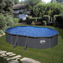 Piscine anthracite 5,27 x 3,27 x 1,22 m GRE Piscine anthracite 5,27 x 3,27 x 1,22 m GRE