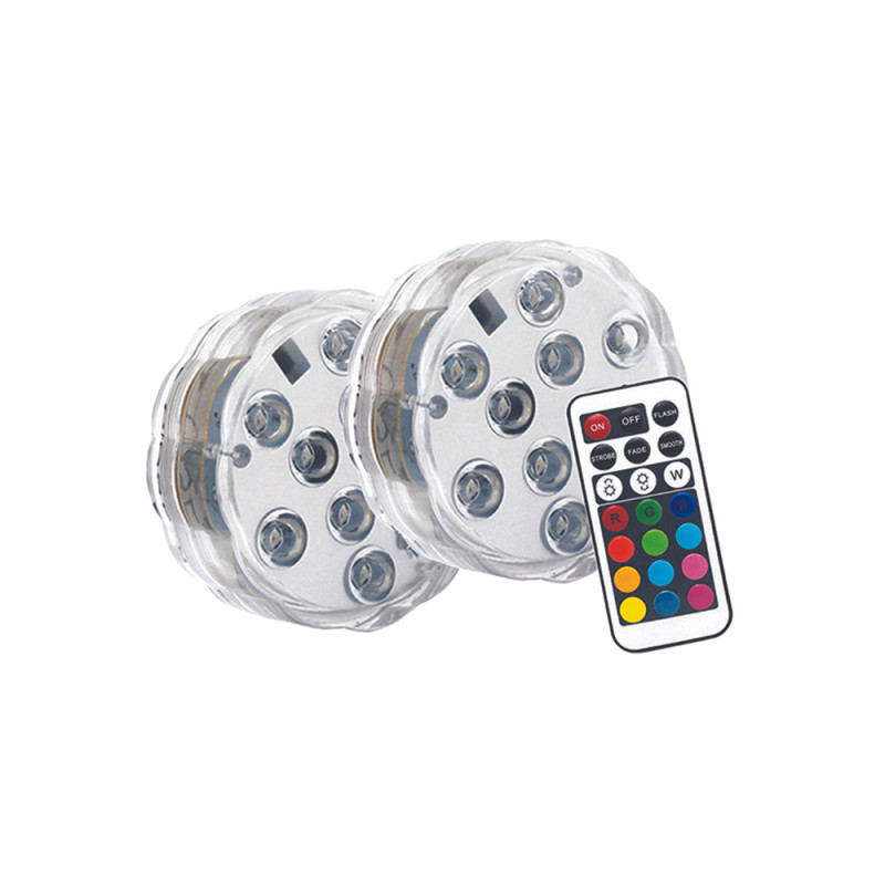 Lot de 2 lampes flottantes LED avec télécommande Ø 7 x 2,8 cm XANLITE