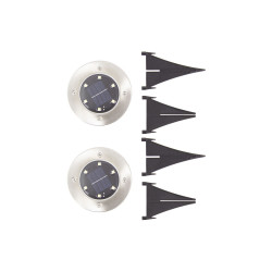 Lot de 2 spots solaires LED Ø 11 x 2 cm XANLITE Lot de 2 spots solaires LED Ø 11 x 2 cm XANLITE