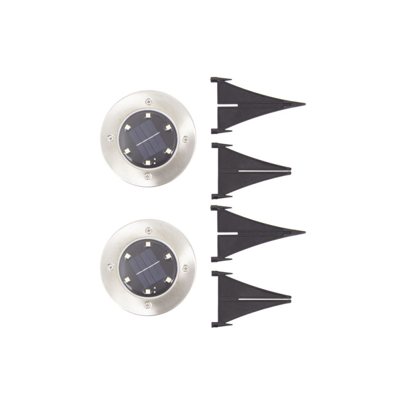 Lot de 2 spots solaires LED Ø 11 x 2 cm XANLITE Lot de 2 spots solaires LED Ø 11 x 2 cm XANLITE