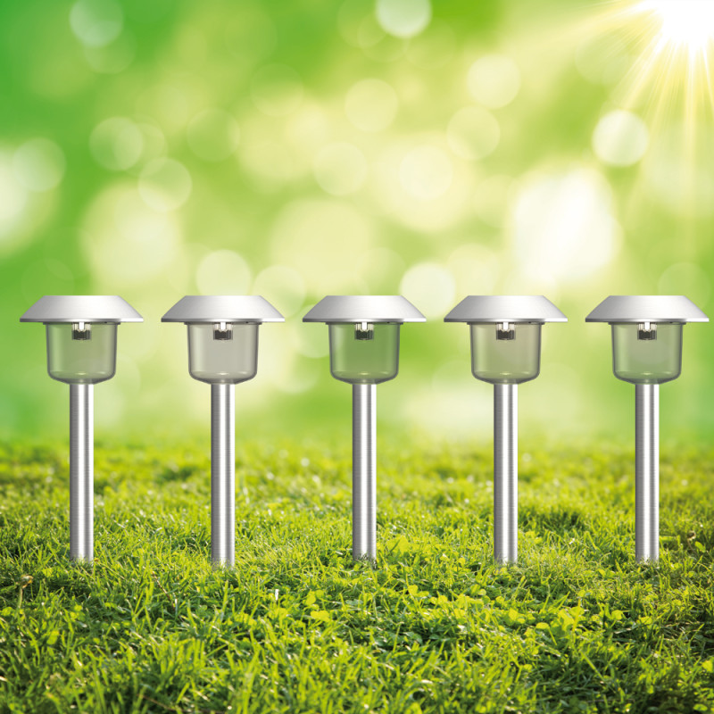 Lot de 6 balises solaires LED 12,5 x 39 cm XANLITE Lot de 6 balises solaires LED 12,5 x 39 cm XANLITE