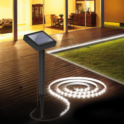 Lot de 2 rubans solaires LED blanc froid 3 m XANLITE Lot de 2 rubans solaires LED blanc froid 3 m XANLITE