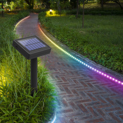 Lot de 2 rubans solaires LED RVB 3 m XANLITE Lot de 2 rubans solaires LED RVB 3 m XANLITE