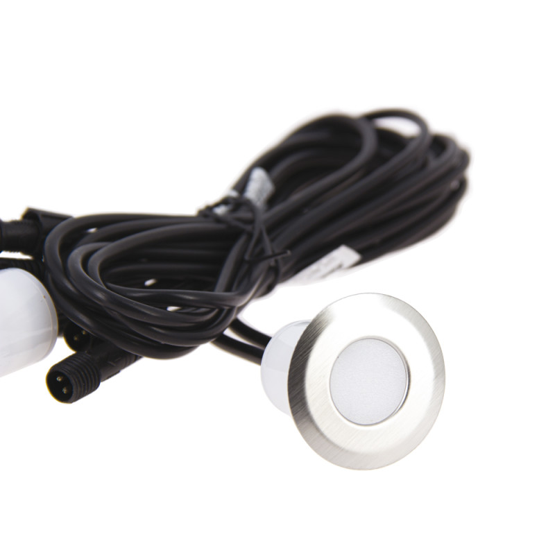 Lot de 6 spots extérieurs encastrables LED 1 W Ø 4 x 3,5 cm XANLITE