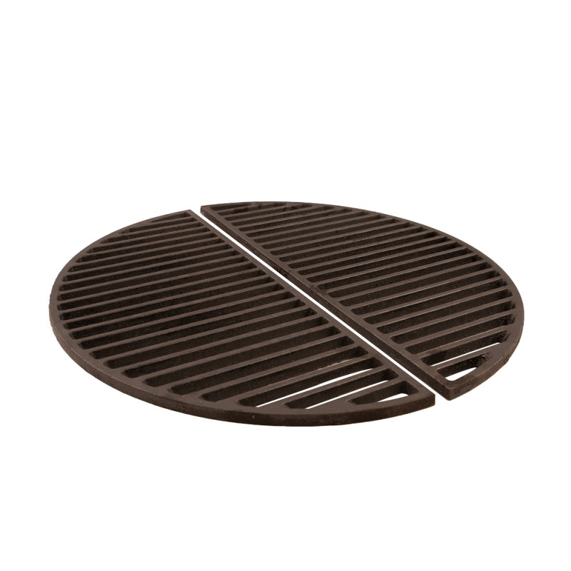 Grille demi-lune en fonte pour barbecue Kamal Ø 60 cm 2 pièces BARBECOOK