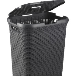 Coffre à linge Natural Style 60 L anthracite CURVER