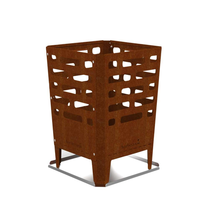 Brasero Jill en acier corten 38 x 38 x 55 cm BARBECOOK Brasero Jill en acier corten 38 x 38 x 55 cm BARBECOOK