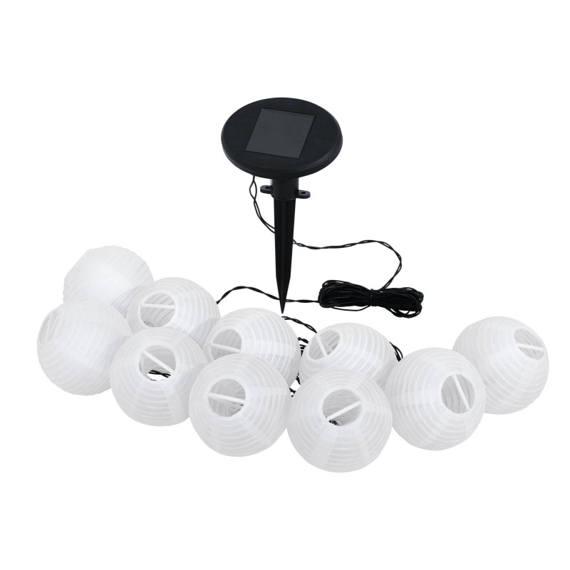 Guirlande solaire blanche LED 10 x 0, 06 W EGLO