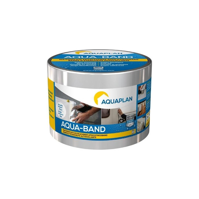 Bande d'étanchéité autocollante Aqua-Band alu 10 m x 10 cm AQUAPLAN