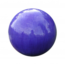 Boule en terre cuite émaillée bleue Ø 22 cm