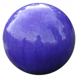 Boule en terre cuite émaillée bleue Ø 30 cm