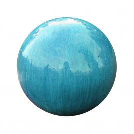 Boule en terre cuite émaillée bleu océan Ø 30 cm