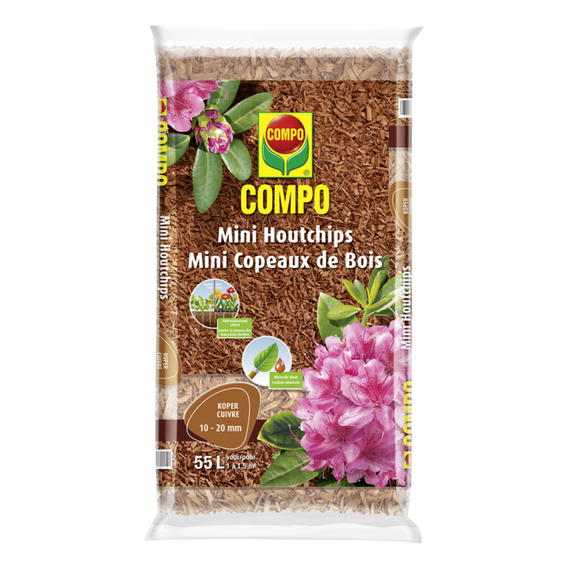 Mini copeaux de bois cuivrés 55 L COMPO