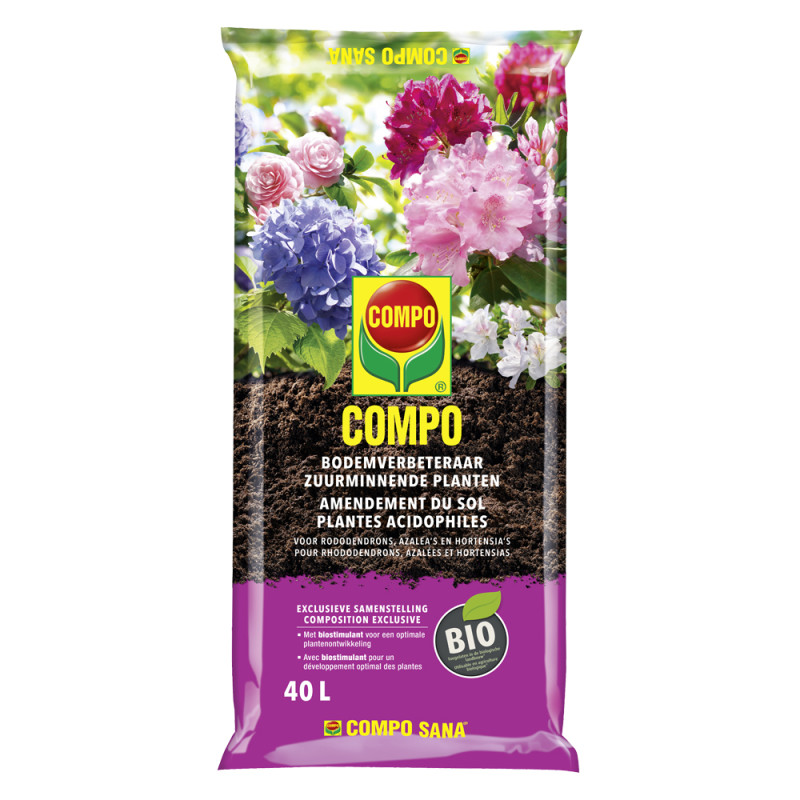 Amendement du sol bio pour plantes acidophiles 40 L COMPO