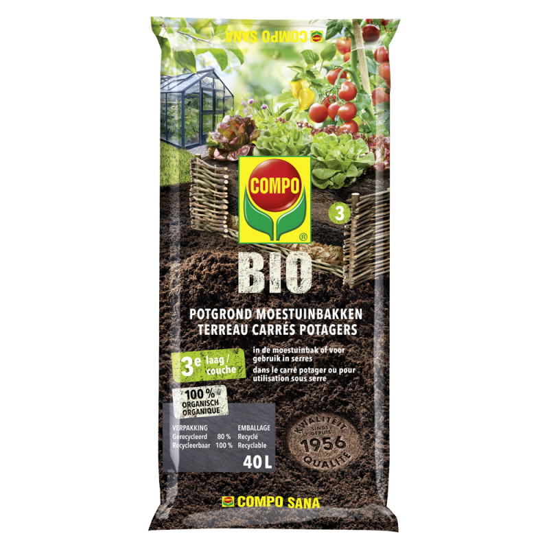 Terreau bio pour carrés potagers 40 L COMPO